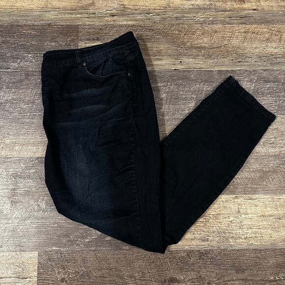 INC International Concepts Denim - INC International Concepts Women's Black Solid Stretch Denim Skinny Leg Jeans